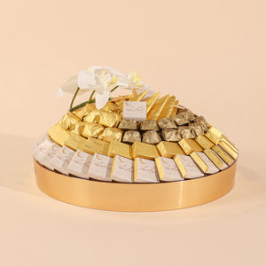 Golden Round Tray
