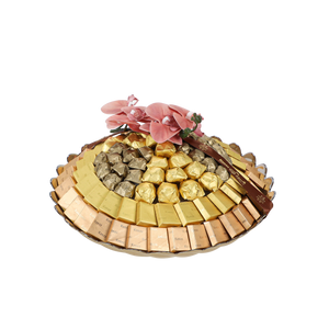 Glass Tray Golden
