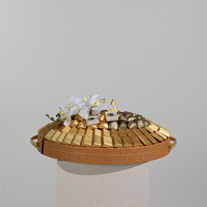 Leather Oval Tray 2.4 kg
