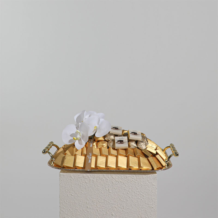Metallic Squared Tray 1.8 kg